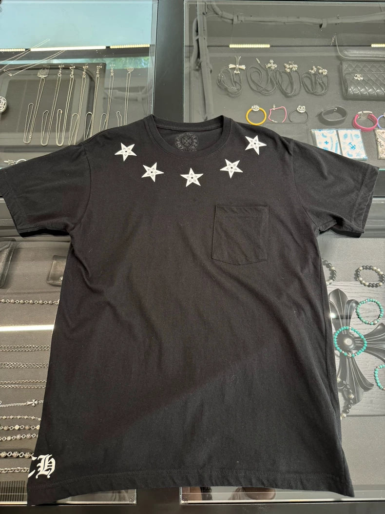 Chrome Hearts Black Star Short Sleeve Tee-yf