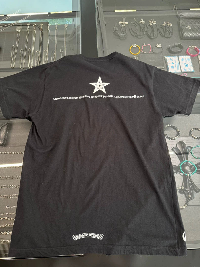 Chrome Hearts Black Star Short Sleeve Tee-yf