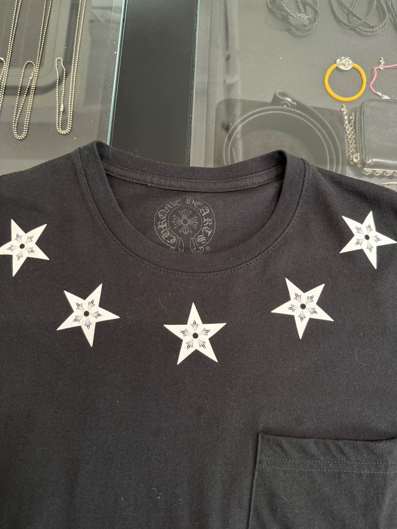 Chrome Hearts Black Star Short Sleeve Tee-yf
