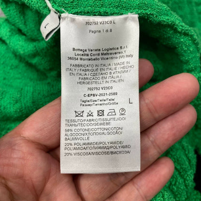 Bottega Veneta Green Towel Short Sleeve Top