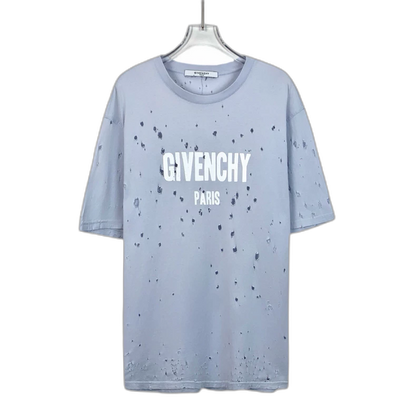 Givenchy Light Blue Logo Cotton T-Shirt