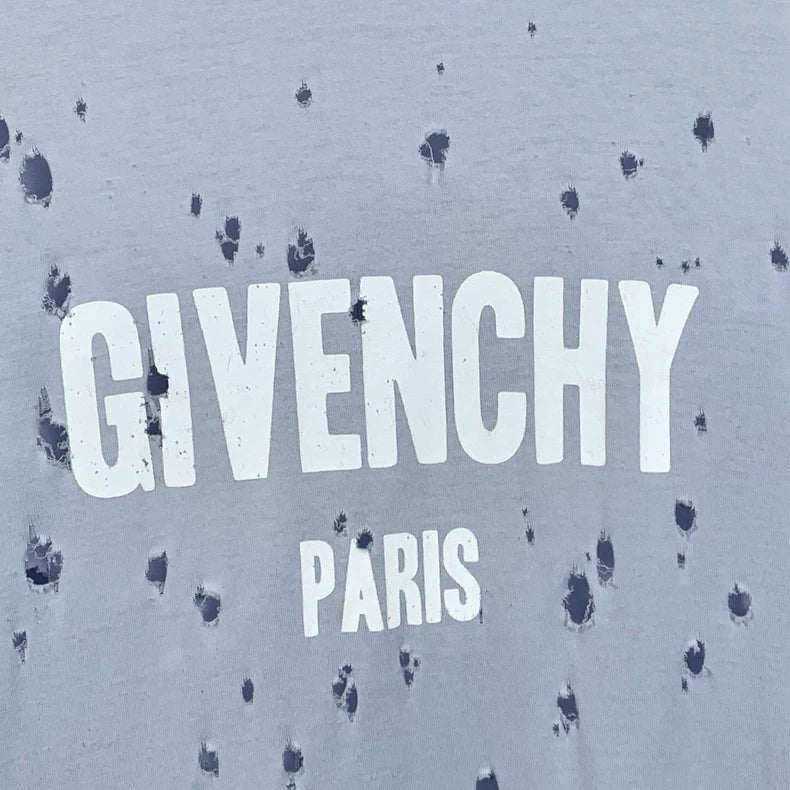 Givenchy Light Blue Logo Cotton T-Shirt