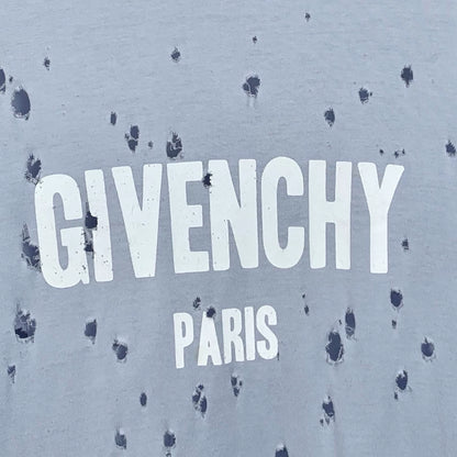 Givenchy Light Blue Logo Cotton T-Shirt