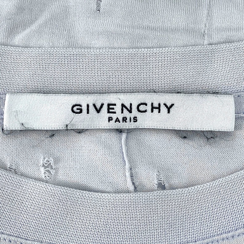 Givenchy Light Blue Logo Cotton T-Shirt