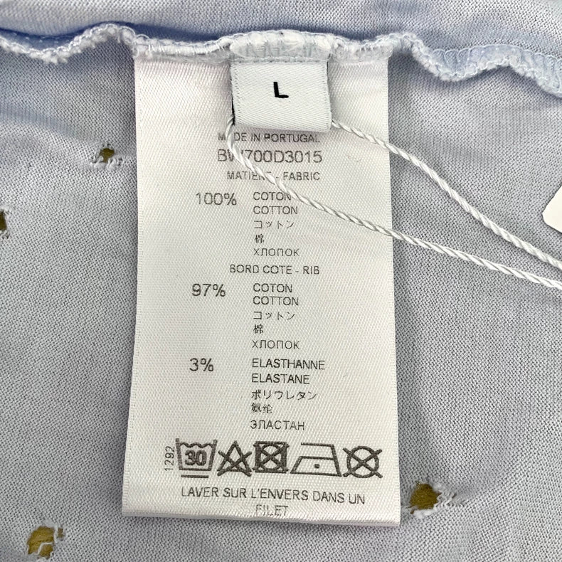 Givenchy Light Blue Logo Cotton T-Shirt