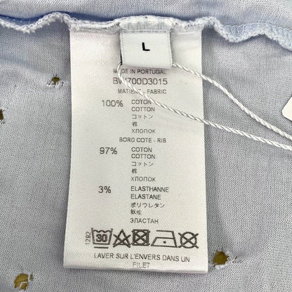 Givenchy Light Blue Logo Cotton T-Shirt