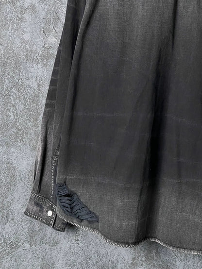 Amiri Black Grey Cotton Denim Jacket