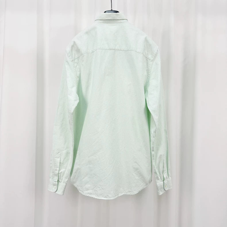 Ami Striped Heart Embroidery Shirt-yf