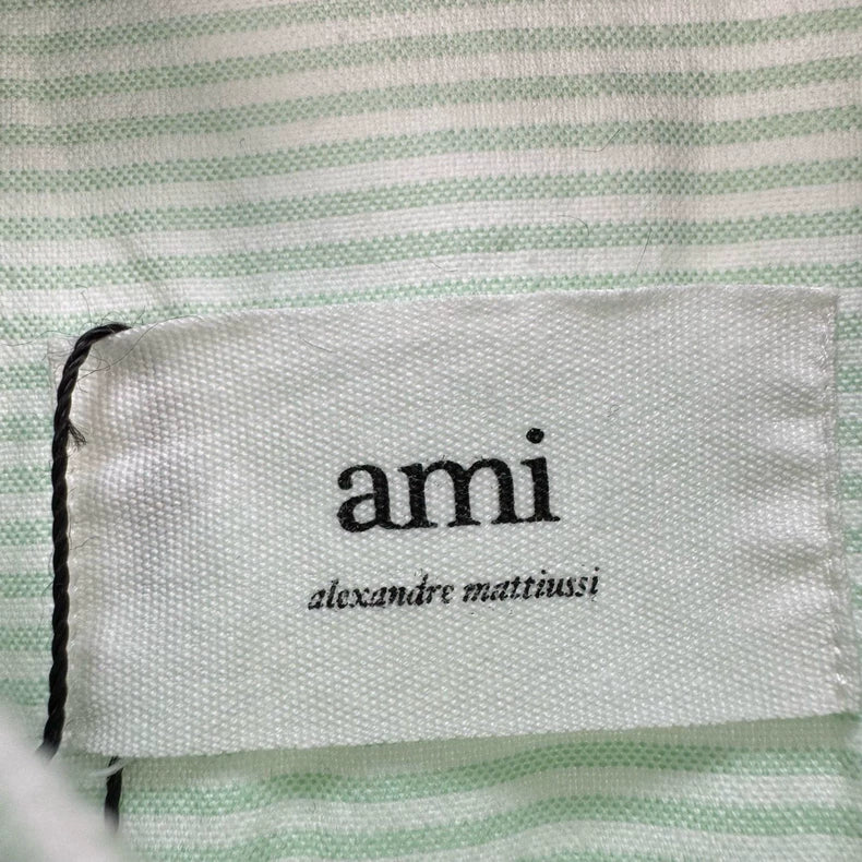 Ami Striped Heart Embroidery Shirt-yf