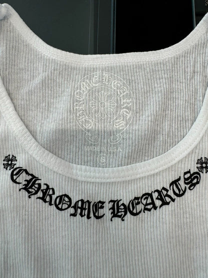 Chrome Hearts White Vine Heart Tank Top-yf