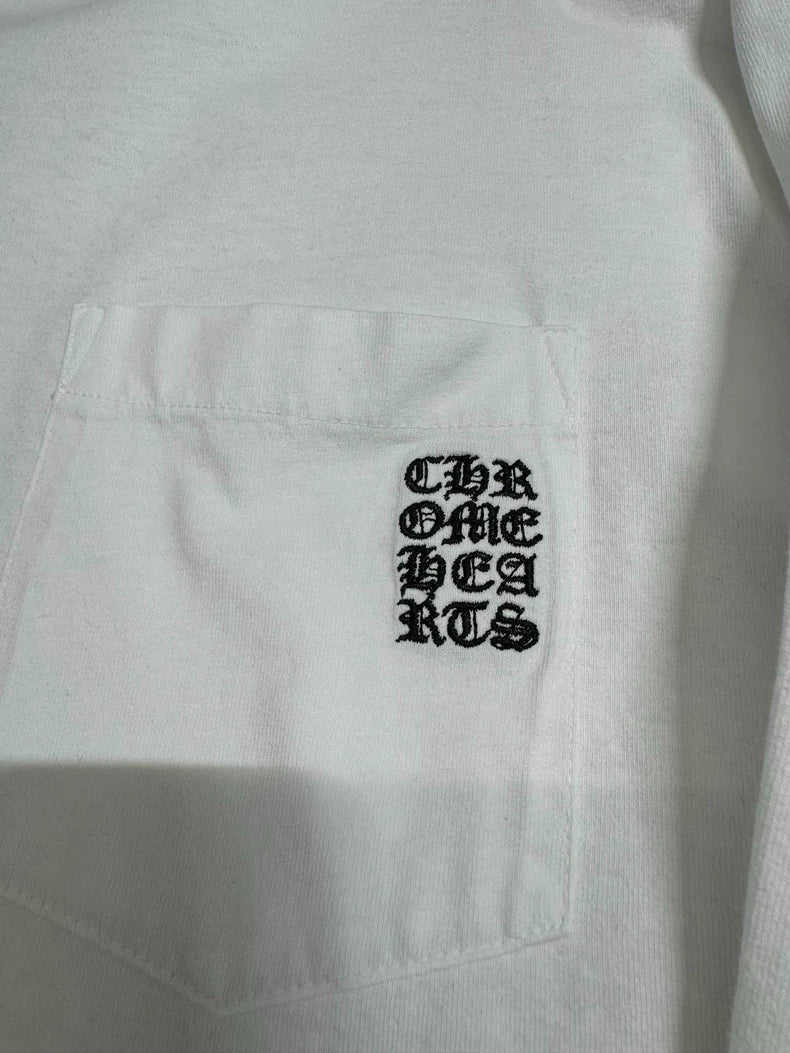 Chrome Hearts White Embroidered Long Sleeve-yf