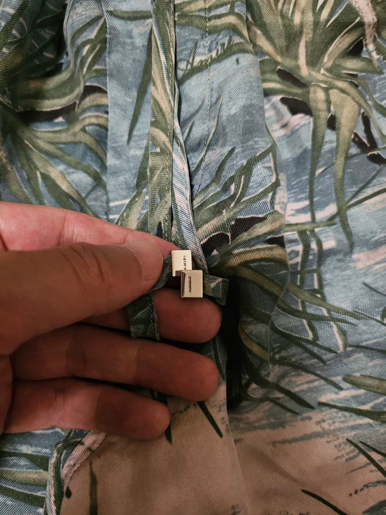 Amiri Silk Floral Print Shorts-yf