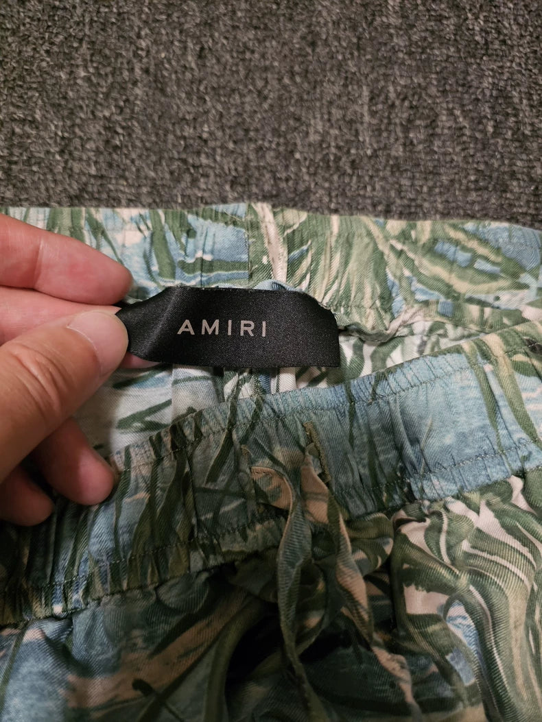 Amiri Silk Floral Print Shorts-yf