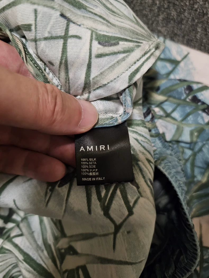 Amiri Silk Floral Print Shorts-yf