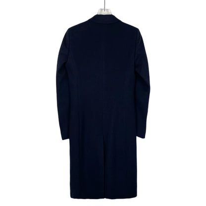 Gucci V-Neck Wool Coat in Navy