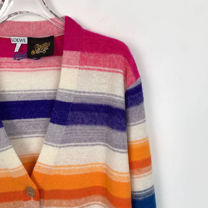 Loewe Colorful Striped V-Neck Cardigan