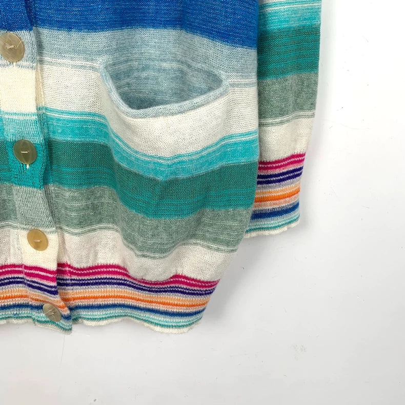 Loewe Colorful Striped V-Neck Cardigan