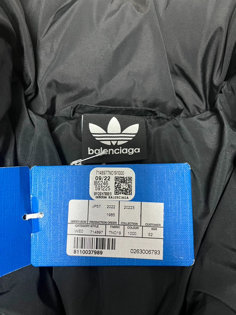 Balenciaga x Adidas Stripe Logo Puffer Jacket