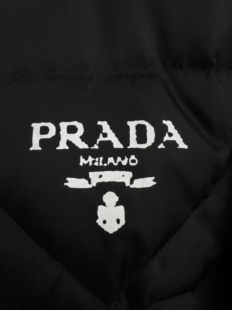 Black Logo Quilted Down Jacket