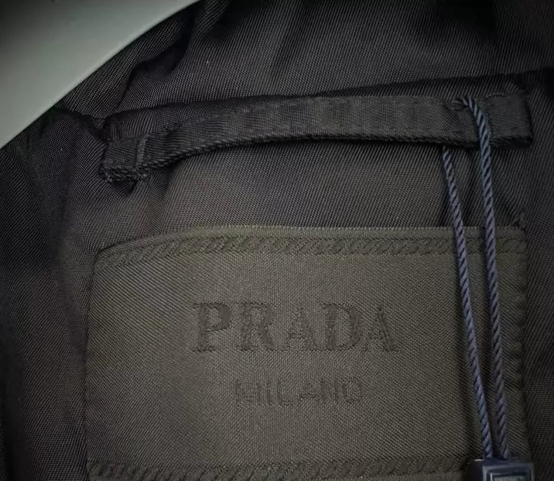 Black Logo Quilted Down Jacket