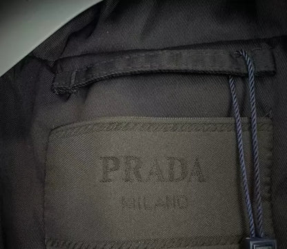 Black Logo Quilted Down Jacket