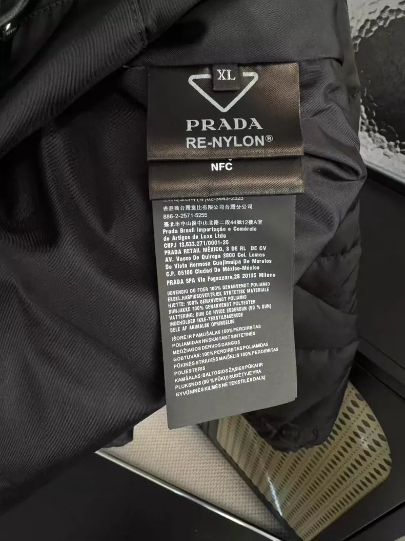 Black Logo Quilted Down Jacket