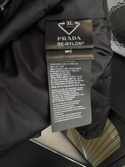 Black Logo Quilted Down Jacket