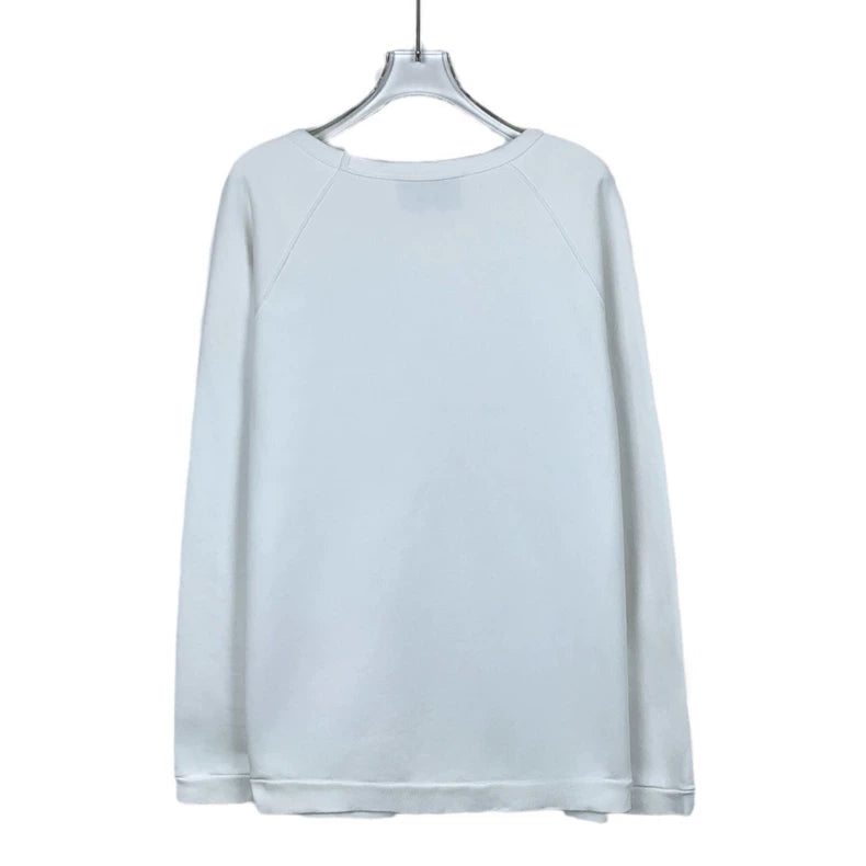 Gucci White Logo Print Long Sleeve Sweatshirt