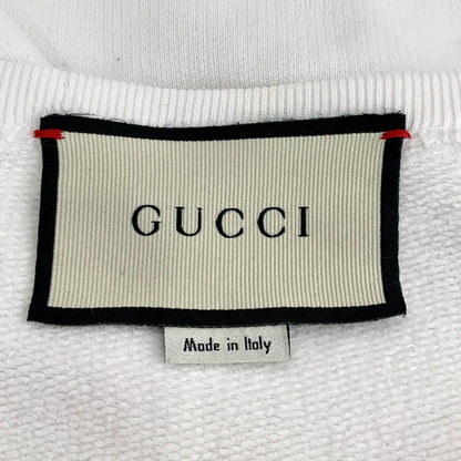 Gucci White Logo Print Long Sleeve Sweatshirt