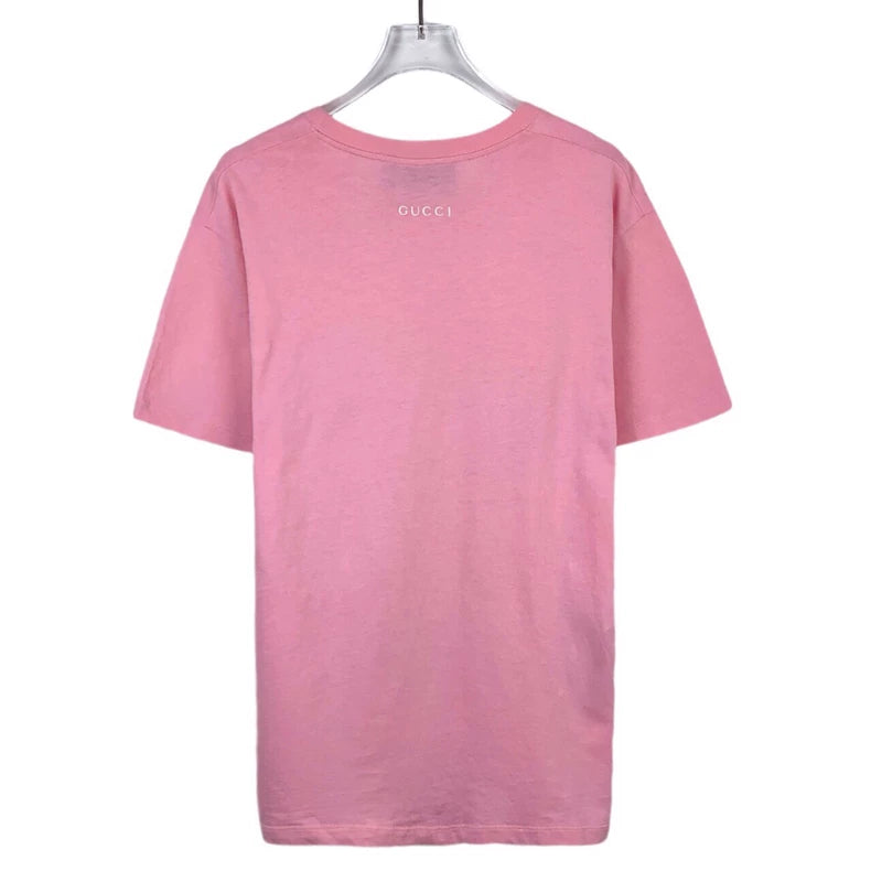 Pink Floral Print Gucci T-Shirt