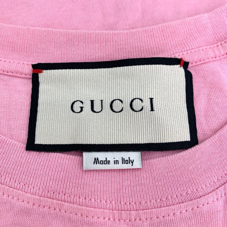 Pink Floral Print Gucci T-Shirt