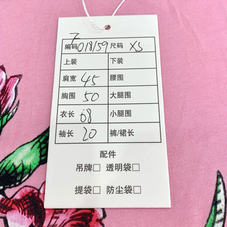 Pink Floral Print Gucci T-Shirt