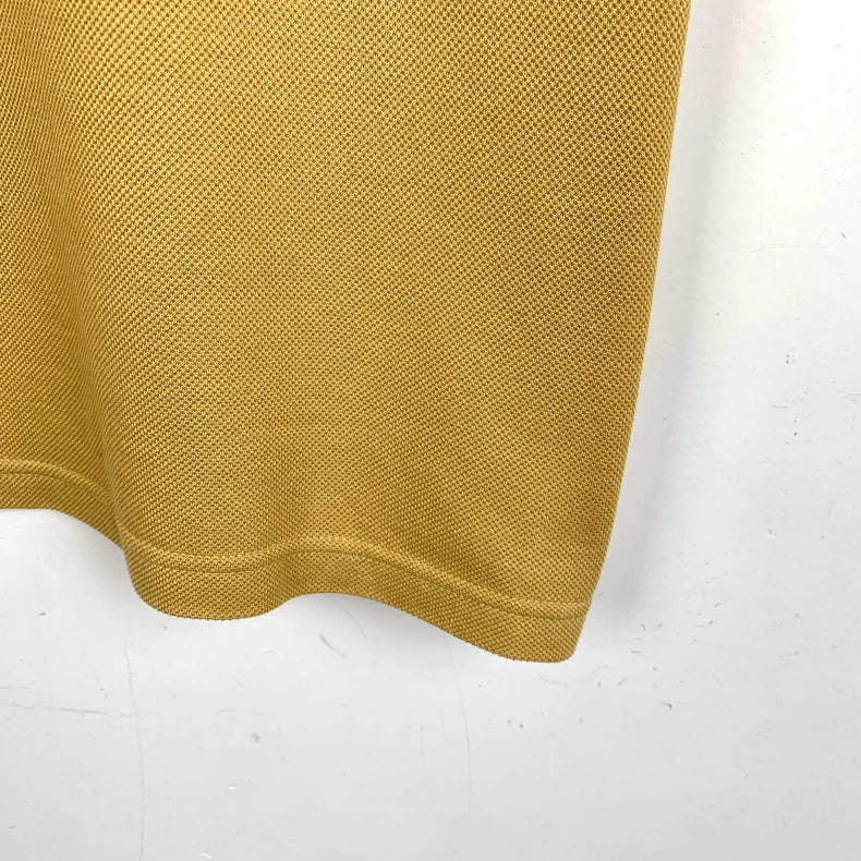 Saint Laurent Yellow Logo Embroidered Polo Shirt