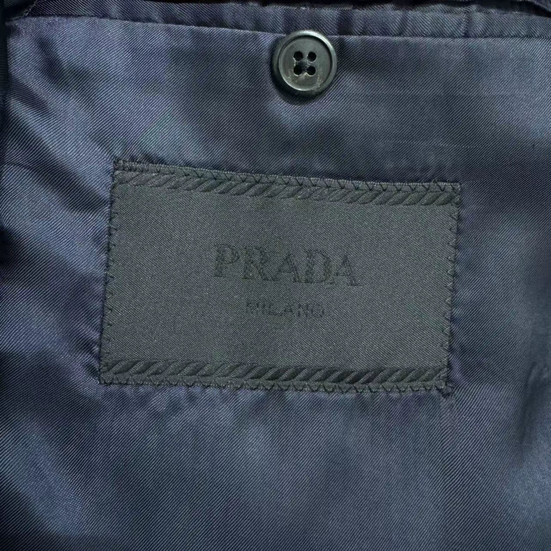 Blue Striped Prada Suit Jacket-zp