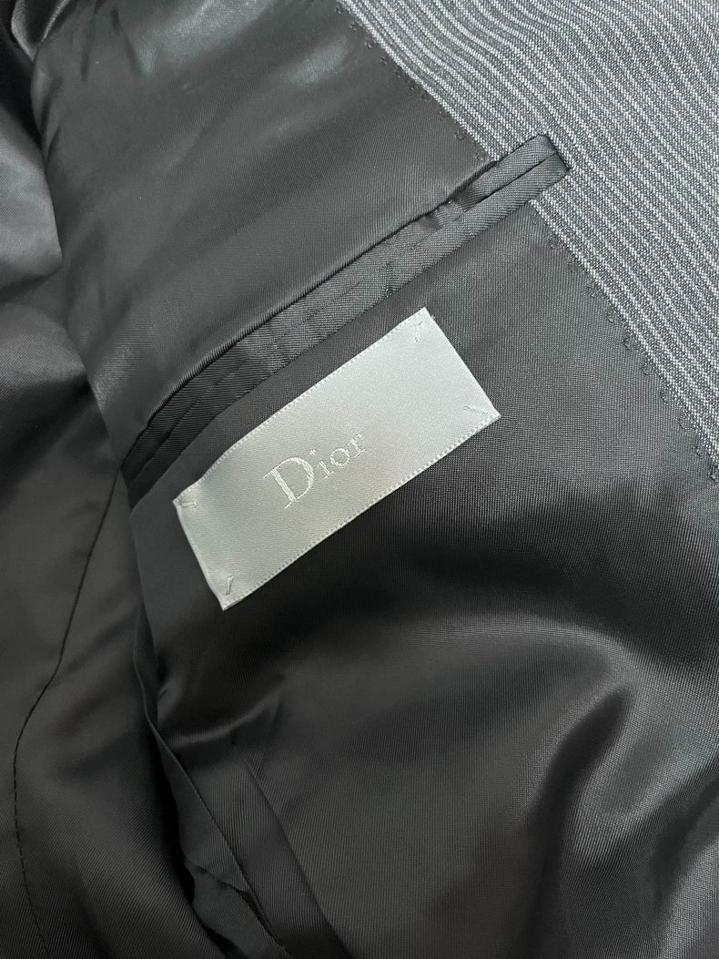 Dior Gray Zip-Front Single Breasted Jacket