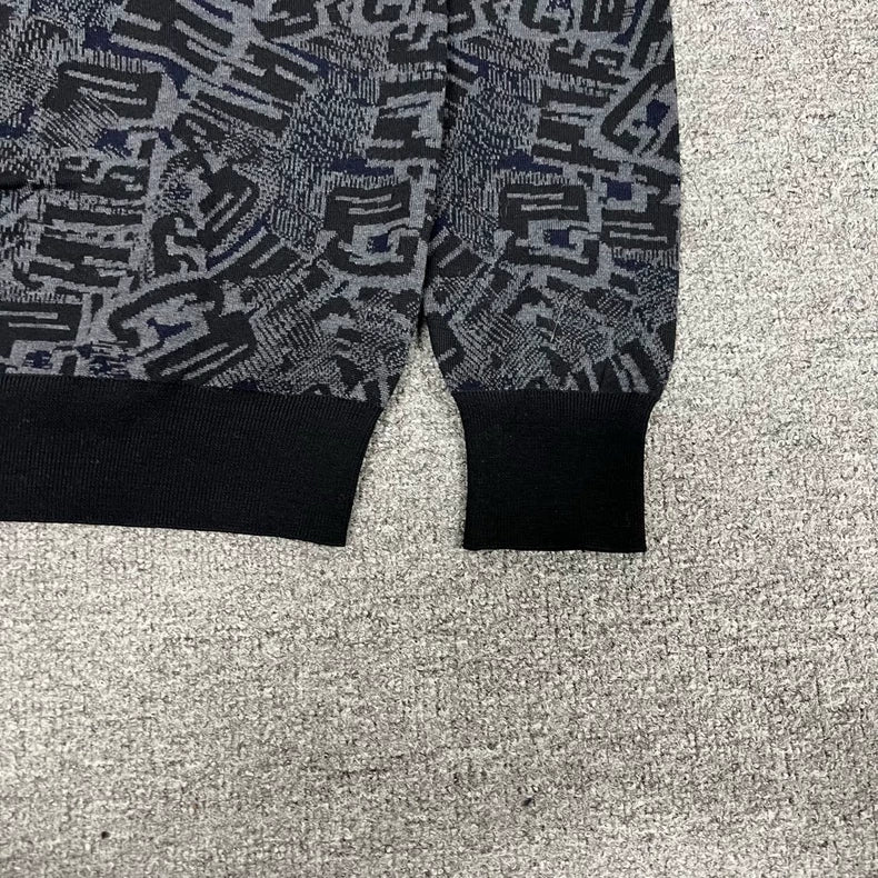 Dior Knit Sweater with Allover Logo Print