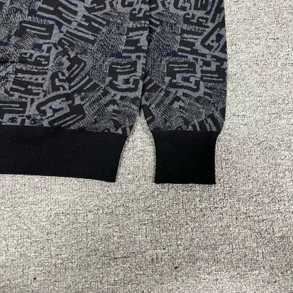 Dior Knit Sweater with Allover Logo Print