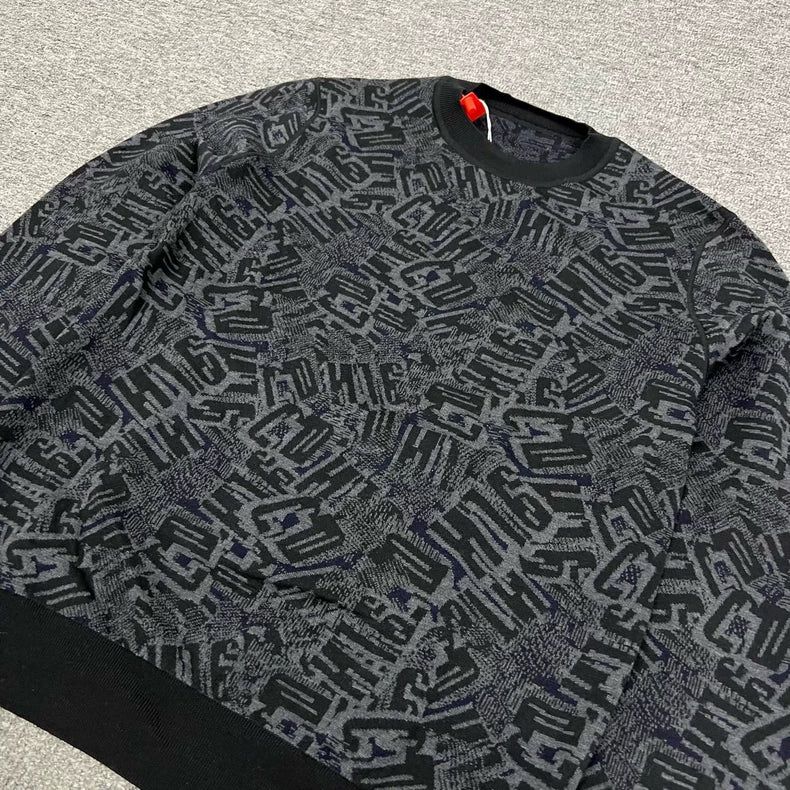 Dior Knit Sweater with Allover Logo Print