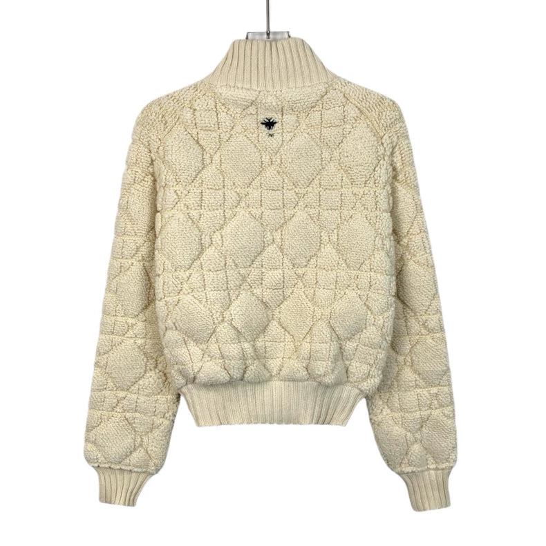 Christian Dior Beige Wool Zip Jacket