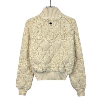 Christian Dior Beige Wool Zip Jacket