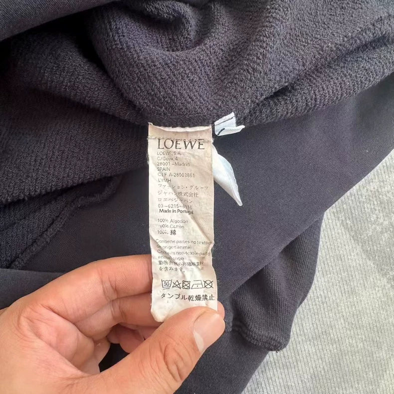 Loewe Embroidered Logo Fringe Hoodie