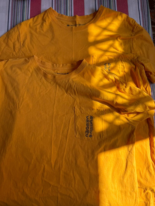 Chrome Hearts Yellow Short Sleeve T-shirt