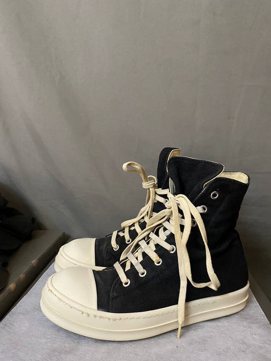 Rick Owens Canvas High-Top Sneakers-yf