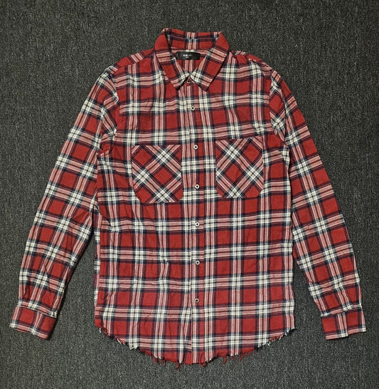 Amiri Red Plaid Long Sleeve Shirt-yf
