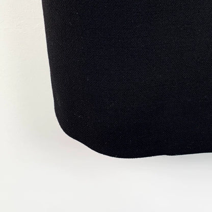 Prada Black Wool Lapel Long Sleeve Coat