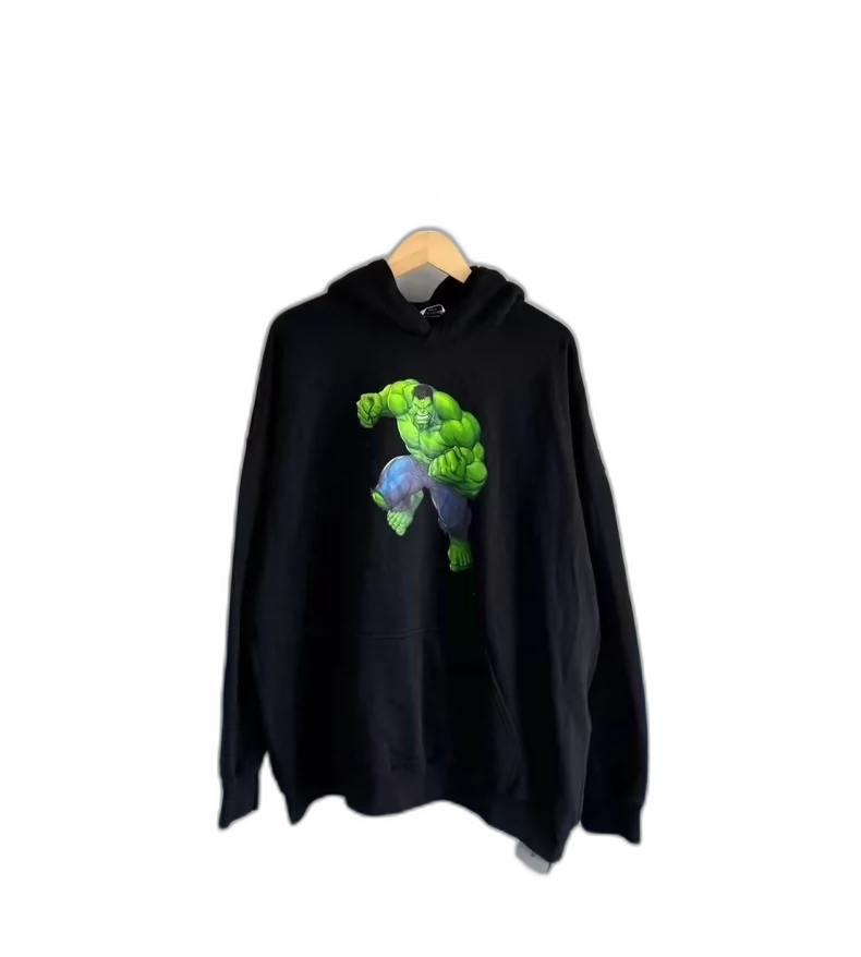 Balenciaga Hulk Print Black Hoodie
