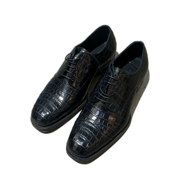 Hermes Crocodile Leather Shoes-zp