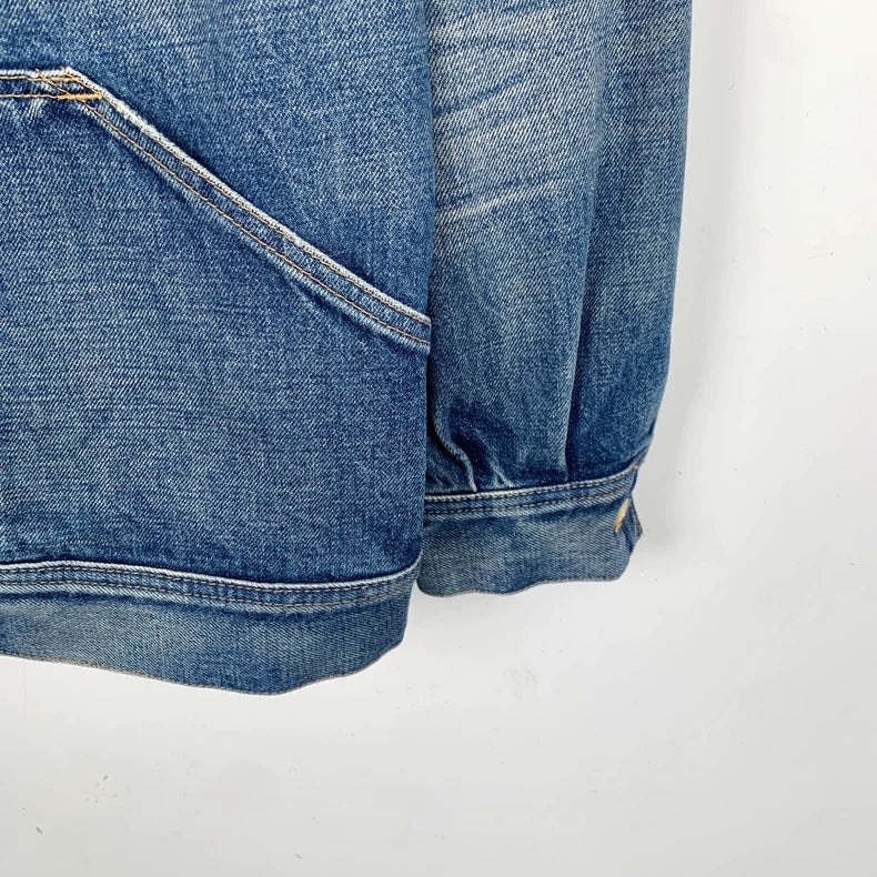 Celine Blue Cotton Long Sleeve Denim Jacket