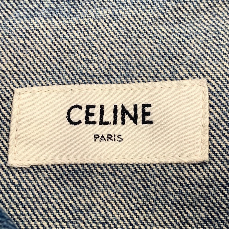 Celine Blue Cotton Long Sleeve Denim Jacket