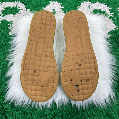 Bottega Veneta White Green Canvas Sneakers